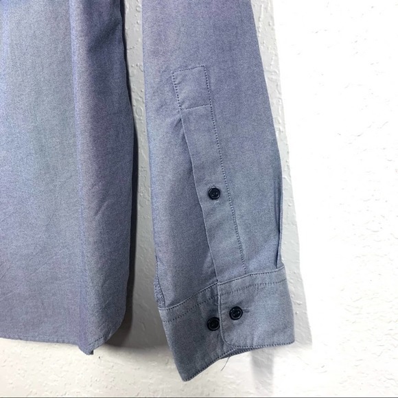 RVCA Blue Ombre Long Sleeve Chambray Button Down Shirt - Picture 8 of 9